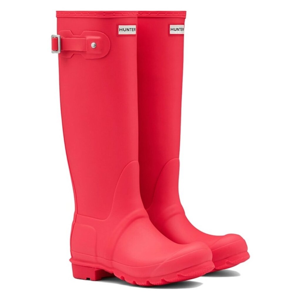 Original Tall Women Hunter Boots in Red/Coral 7M/8F